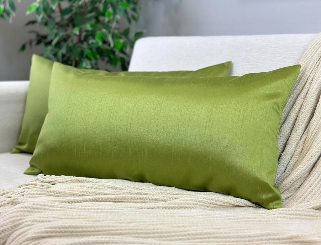 24"L x 12"W polyester throw pillow accessories in Green, alternate view 4