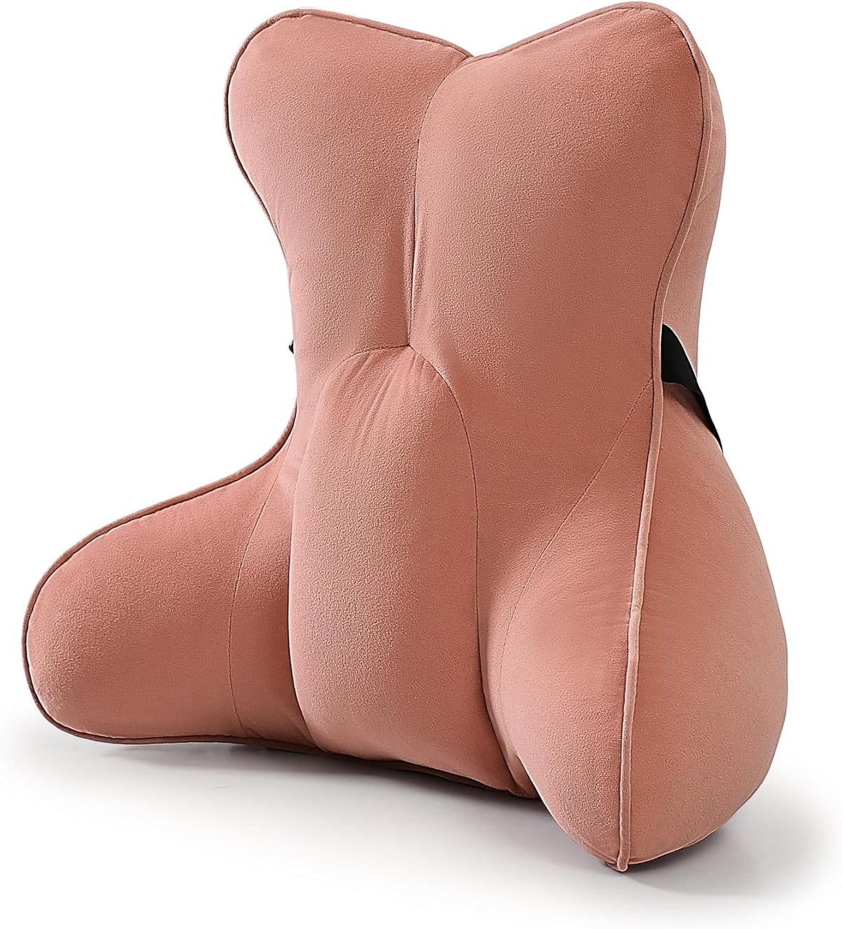 17.7" polyester lumbar roll cushions in Blush Pink
