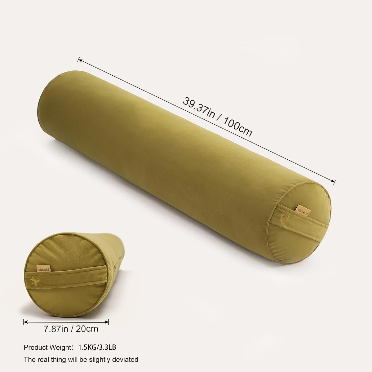 39.37"*7.87" polyester body pillows in Golden Yellow, alternate view 2