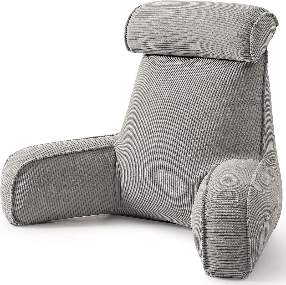 Large polyester backrest pillows in Light Gray