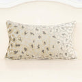 20"L x 12"W velvet throw pillow accessories in Beige