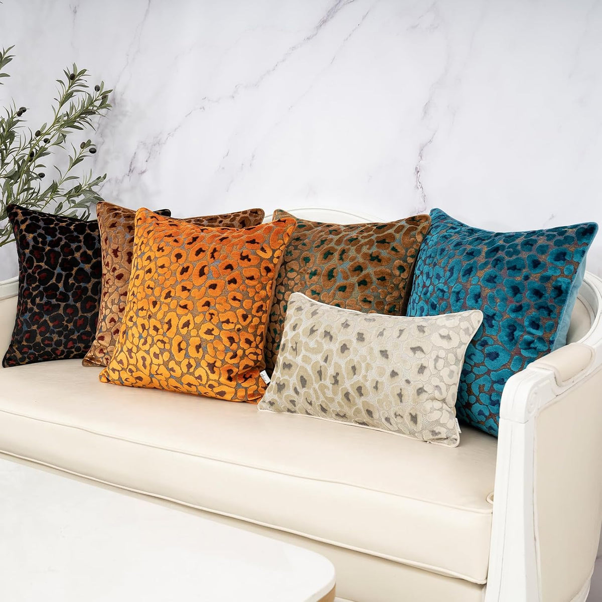 20"L x 12"W velvet throw pillow accessories in Beige, alternate view 8