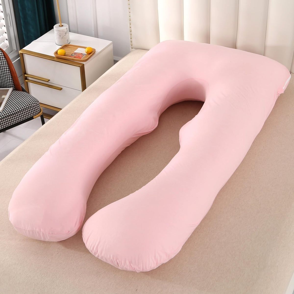 polyester pregnancy & maternity pillows in Jersey Pink, alternate view 7