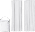 78"L x 50"W polyester curtains in White
