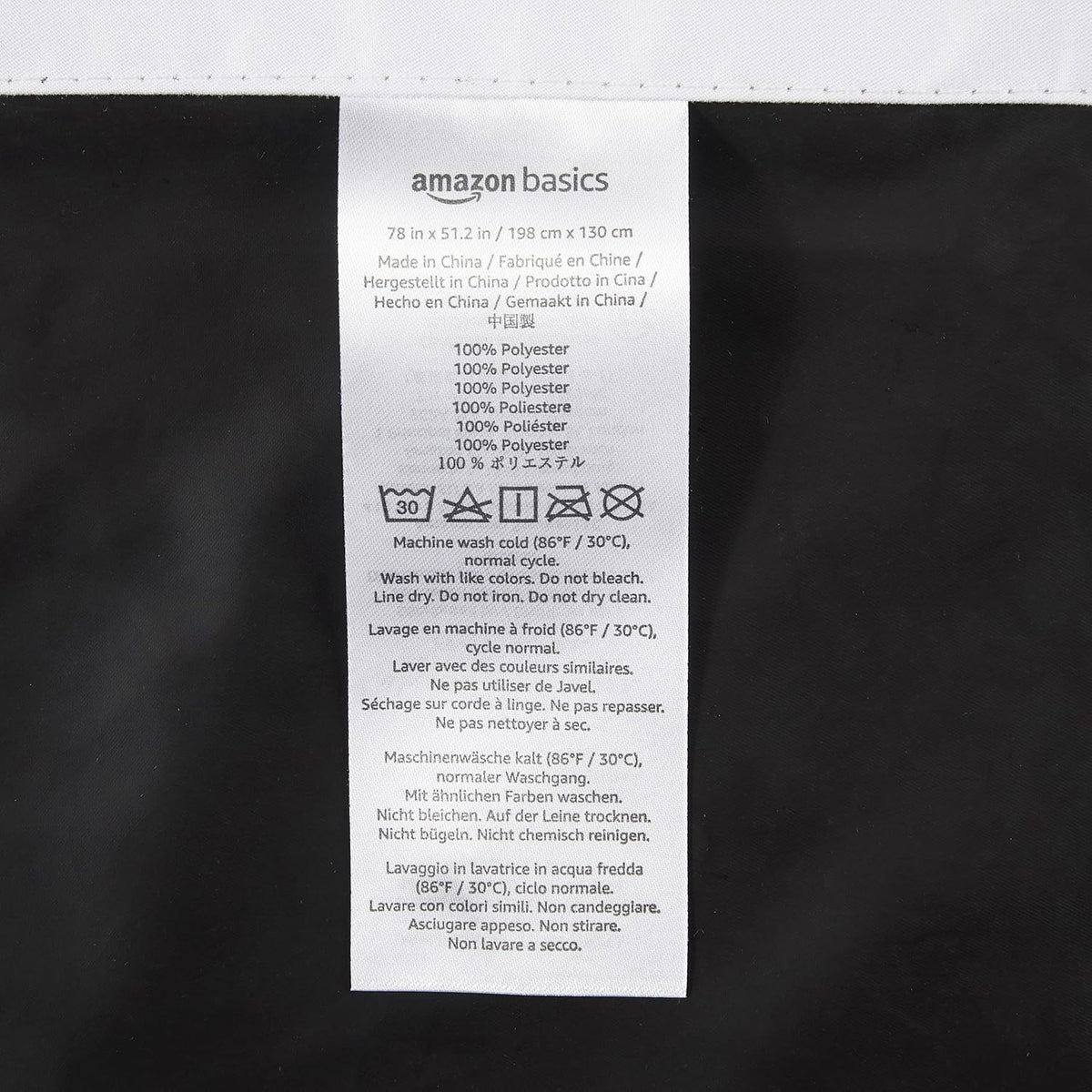 78"L x 50"W polyester curtains in White, alternate view 5