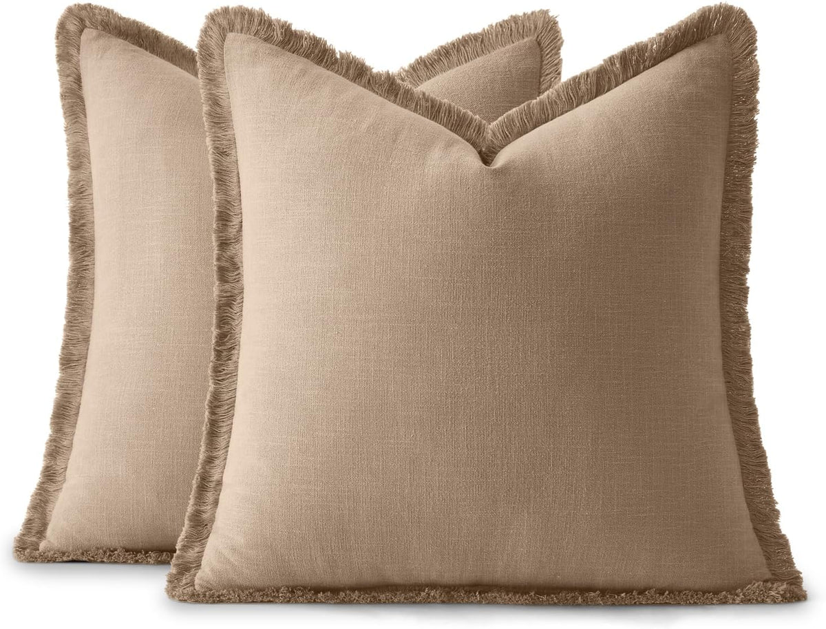 18"L x 18"W cotton throw pillow accessories in Cream, alternate view 9