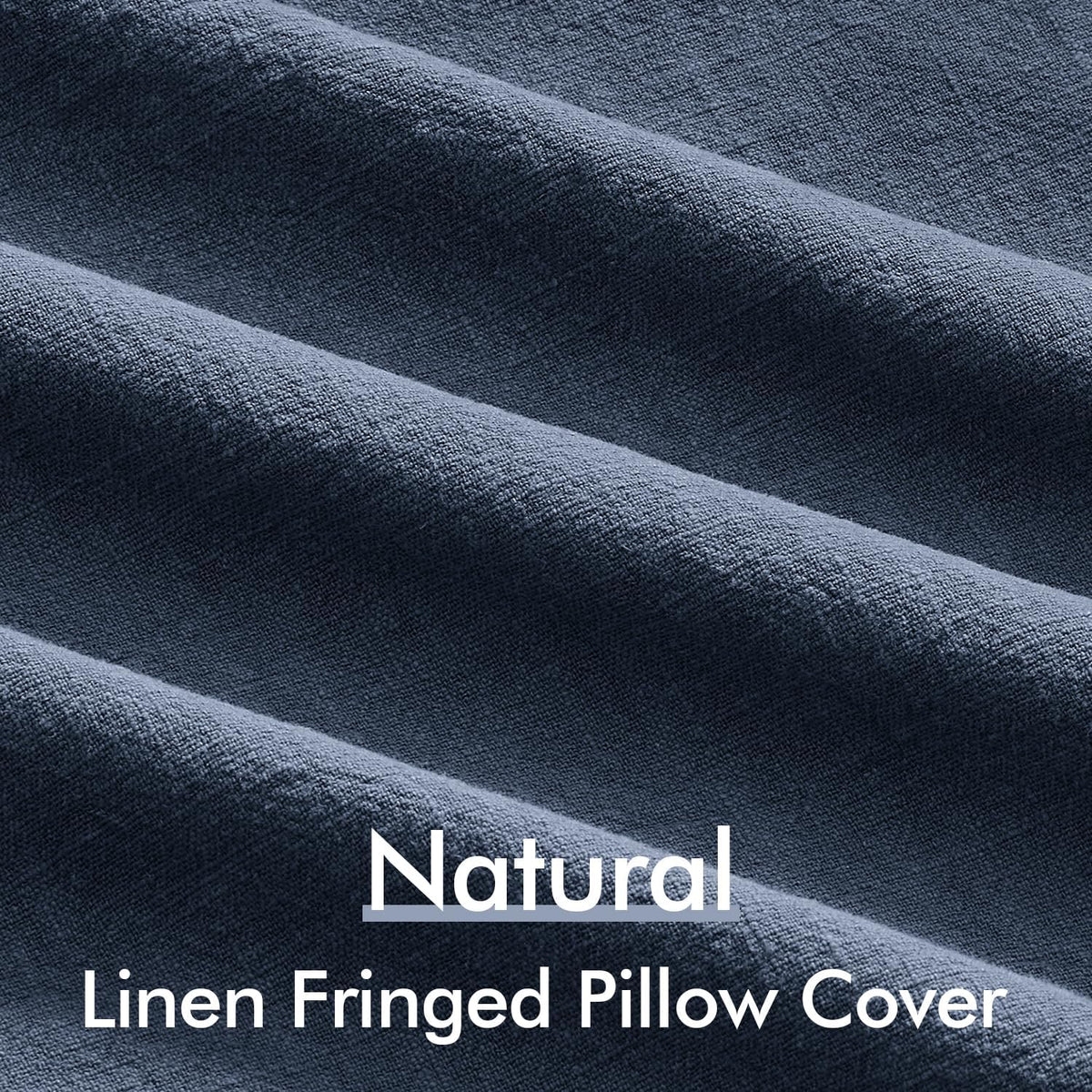 24"L x 24"W cotton throw pillow accessories in Navy Blue, alternate view 2