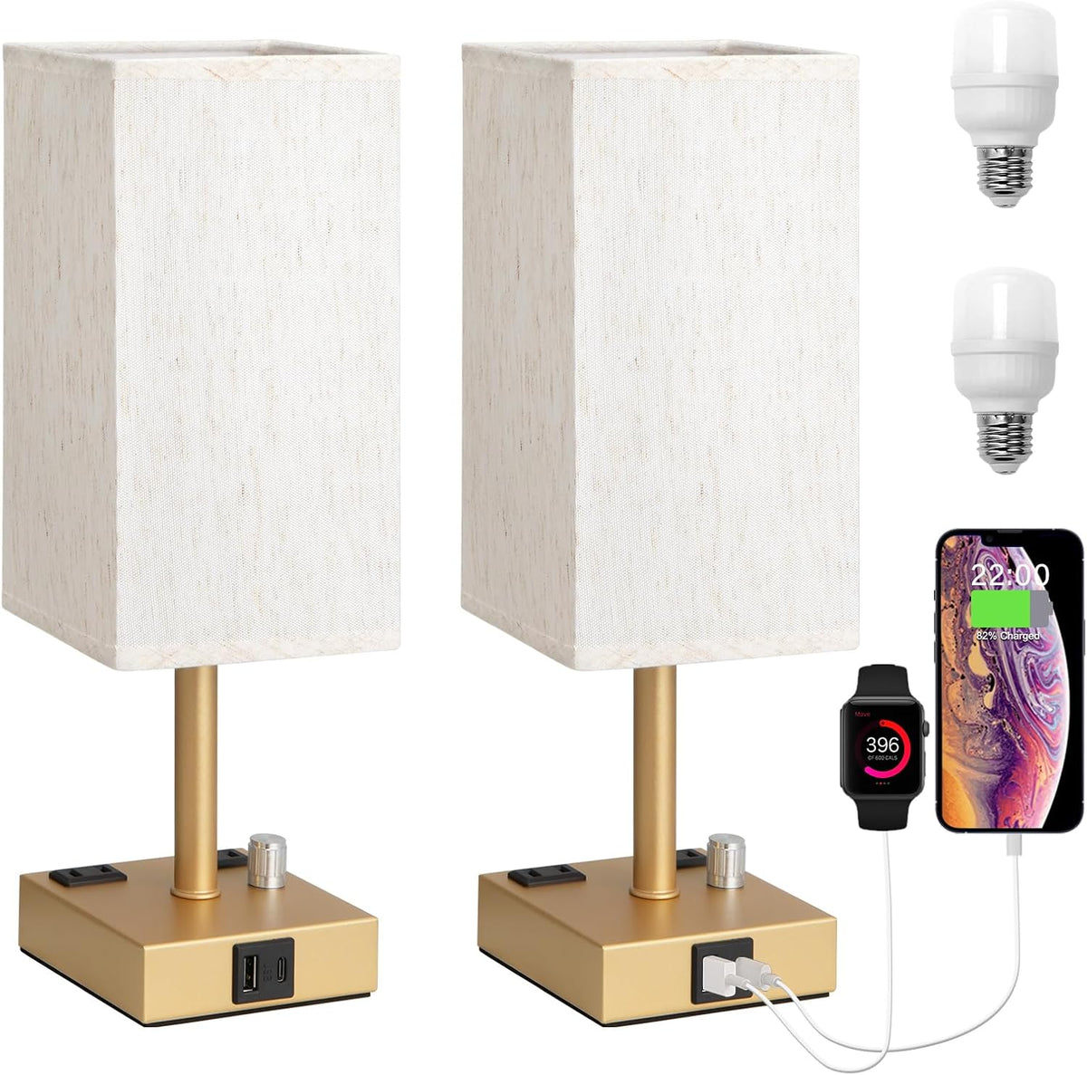 4.45"D x 4.45"W x 13.98"H table lamps