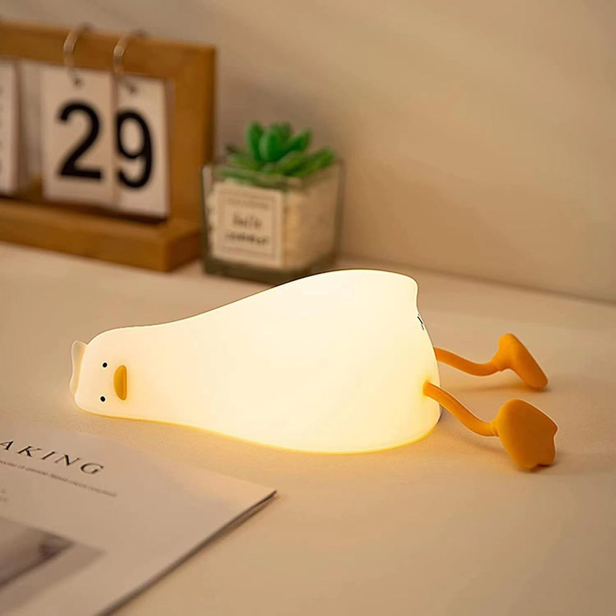 6"D x 4"W x 3"H silicone night lights & ambient lighting