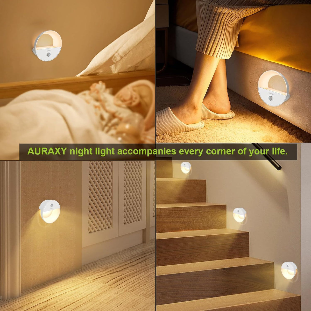 1.33"D x 3.93"W x 3.93"H plastic night lights & ambient lighting, alternate view 6