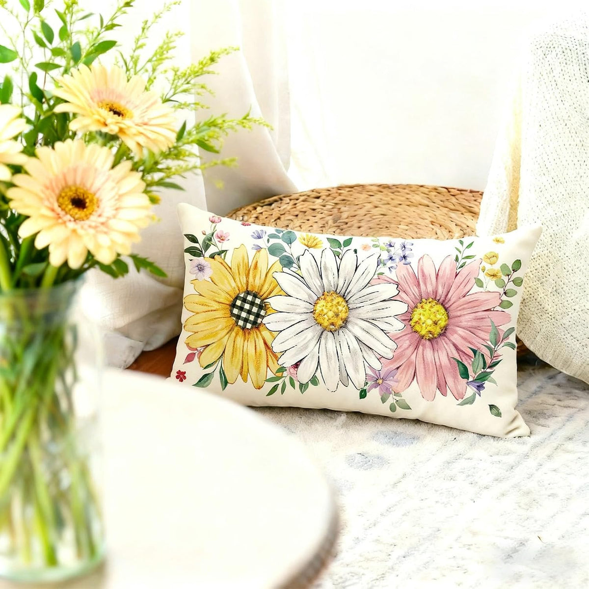 20"L x 12"W linen throw pillow accessories, alternate view 2