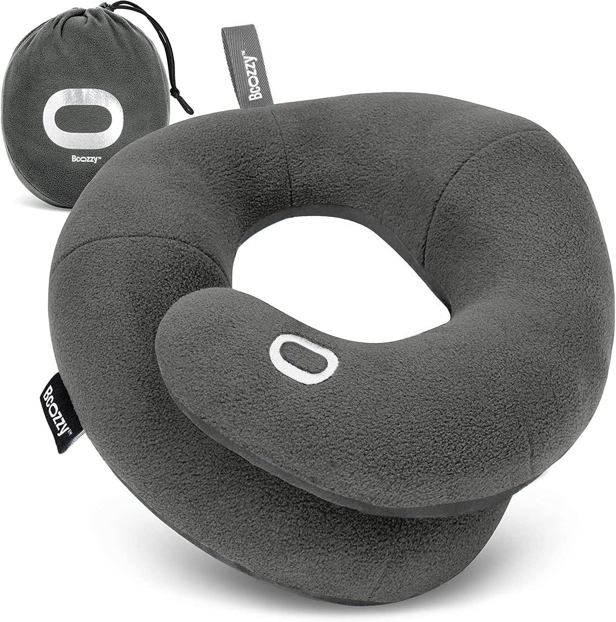 Large polyester travel pillows in Gray