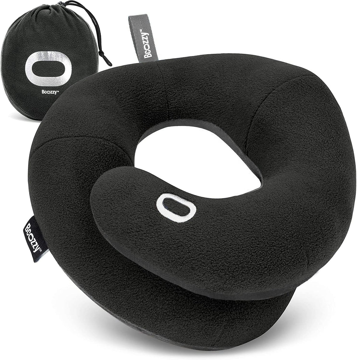 X-Large polyester travel pillows in Black