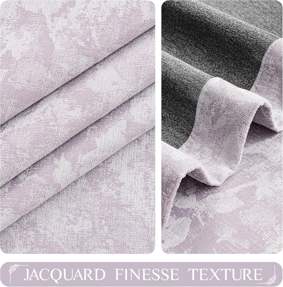 72"L x 52"W polyester curtains in Grommet | Purple, alternate view 3