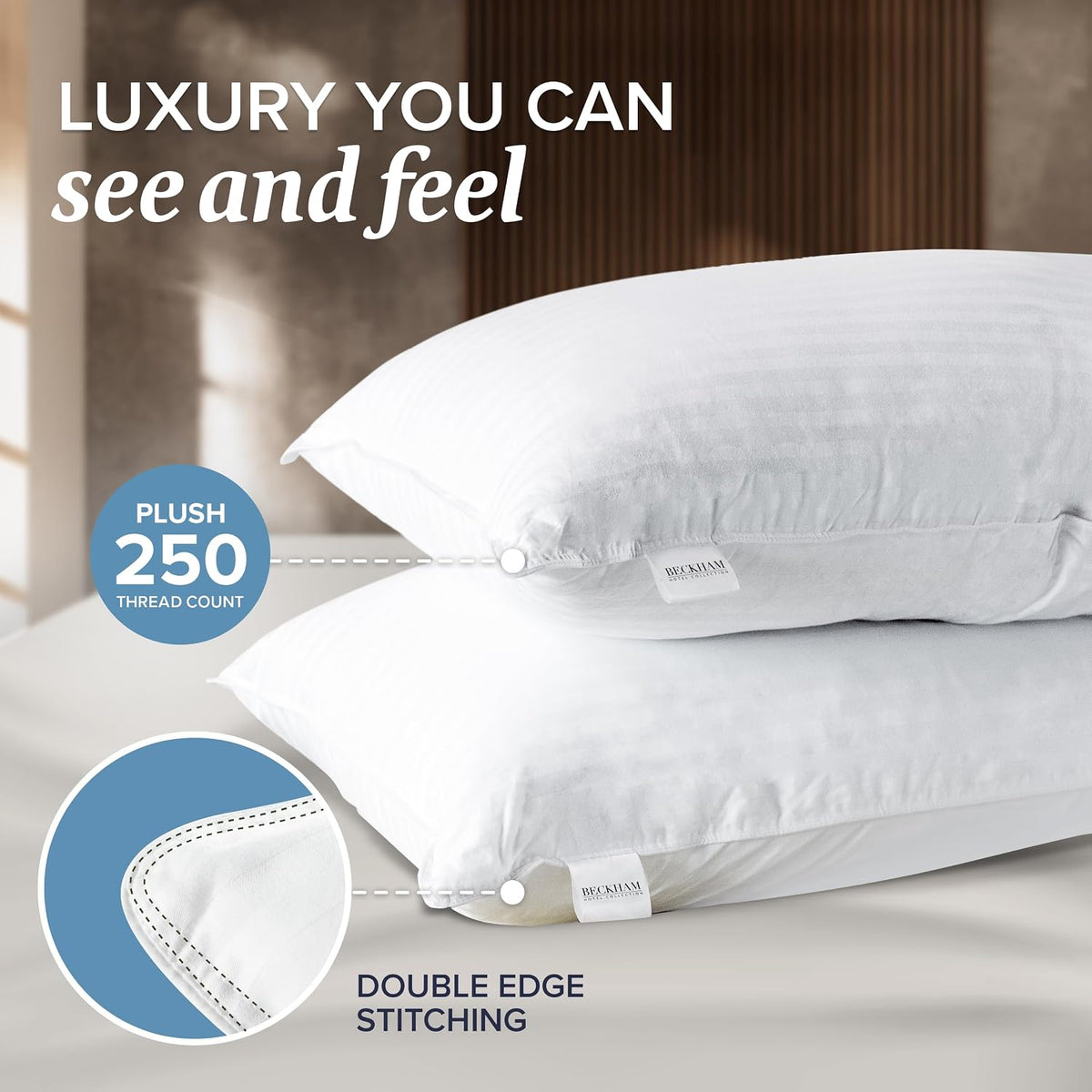 Queen (Adjustable Foam) foam pillows in White, alternate view 4