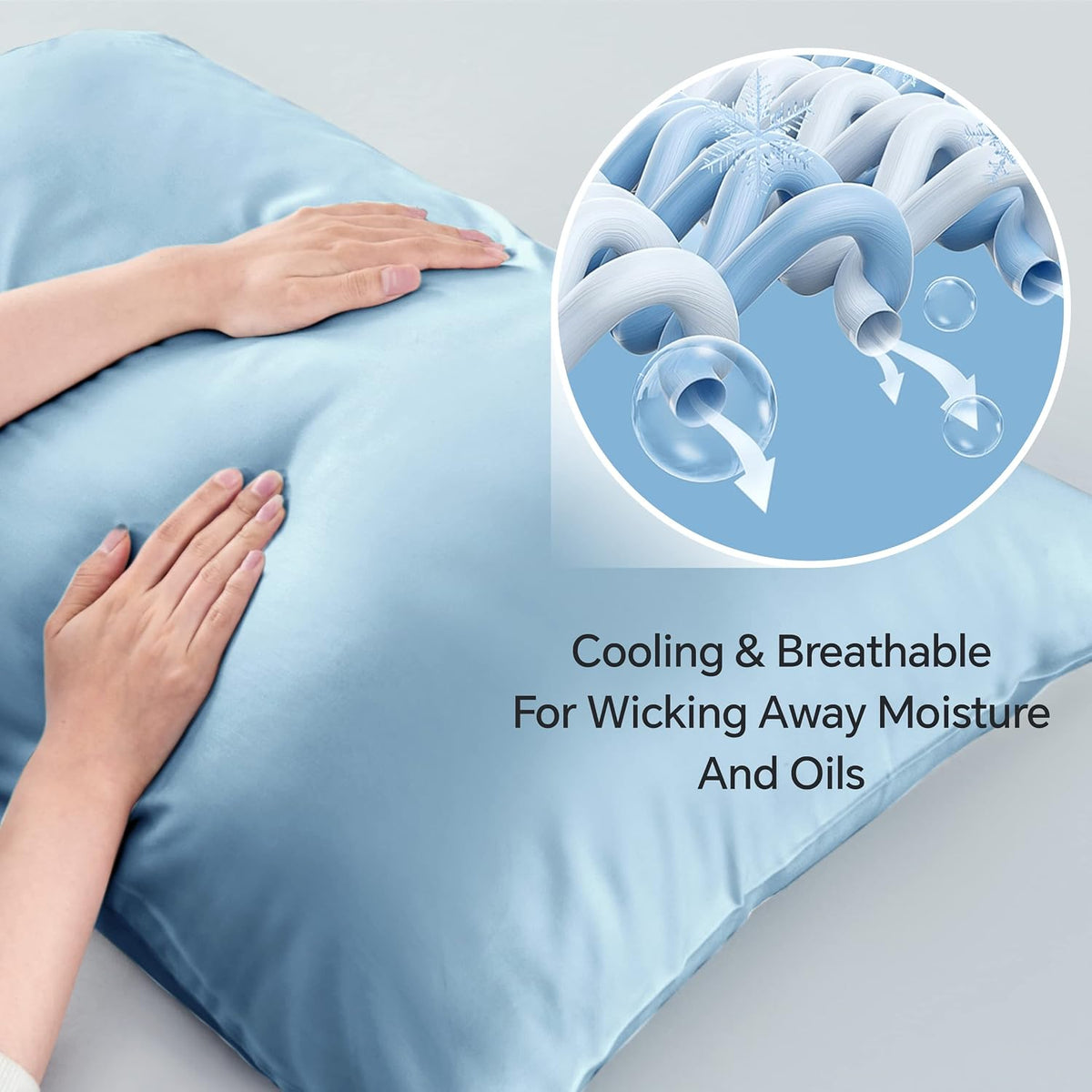 2 Pack King(20"X 36") pillowcases in Blue, alternate view 3