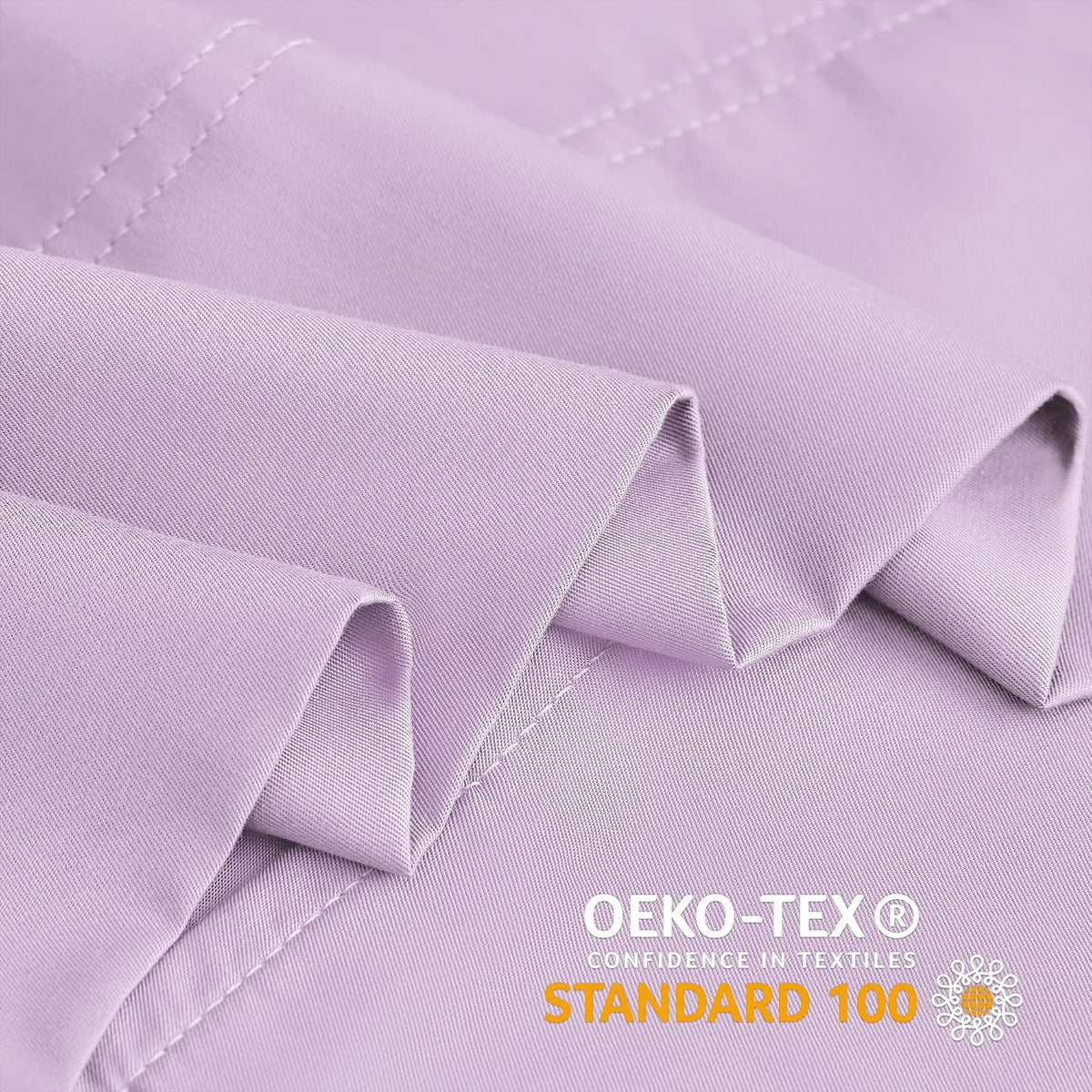 2 Pack King(20"X 36") pillowcases in Light Purple, alternate view 5