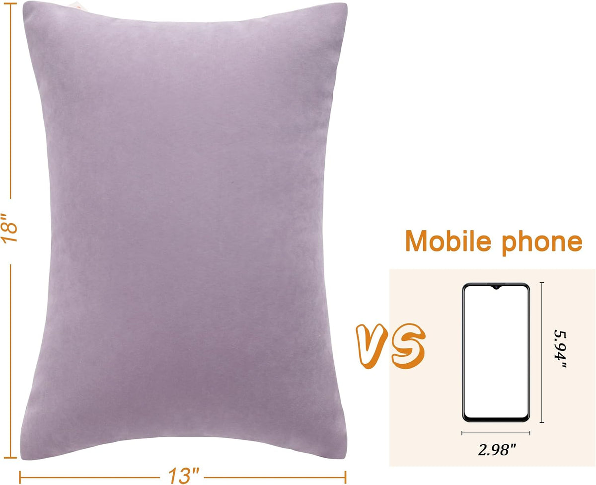 13x18 inches polyester travel pillows in Lavender, alternate view 3