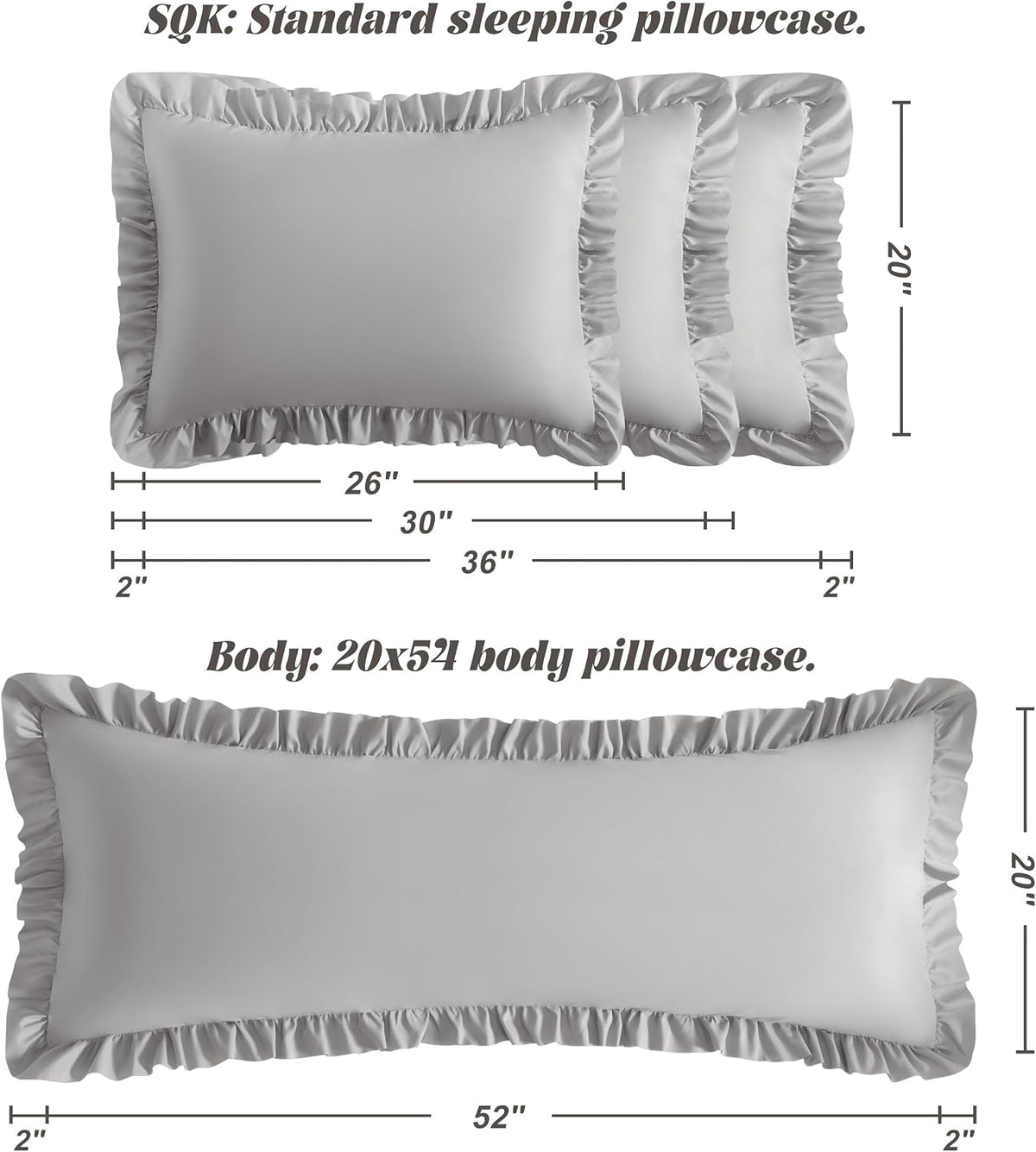 30" x 20" polyester pillow shams, alternate view 4