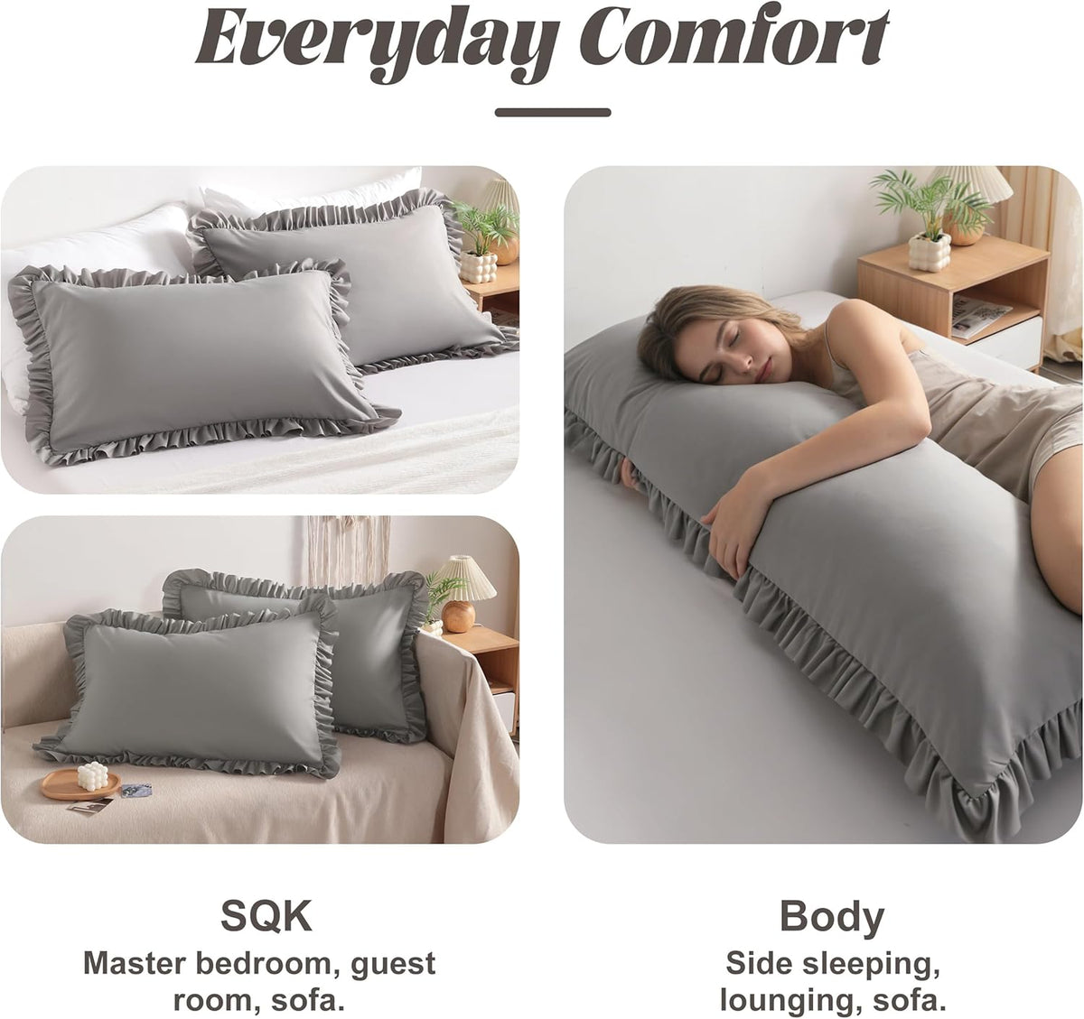 30" x 20" polyester pillow shams, alternate view 6