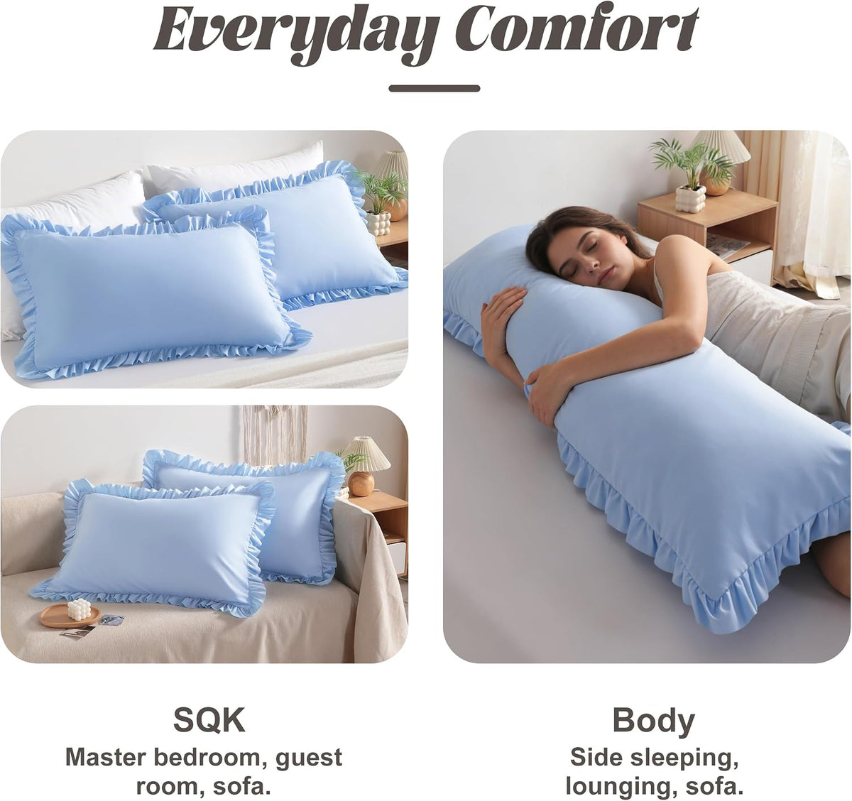 30" x 20" polyester pillow shams, alternate view 6
