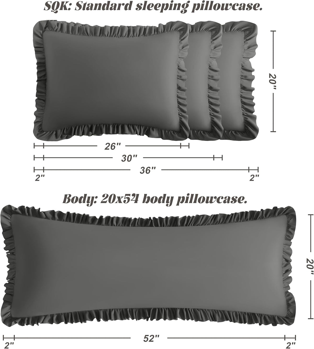 36" x 20" polyester pillow shams, alternate view 4