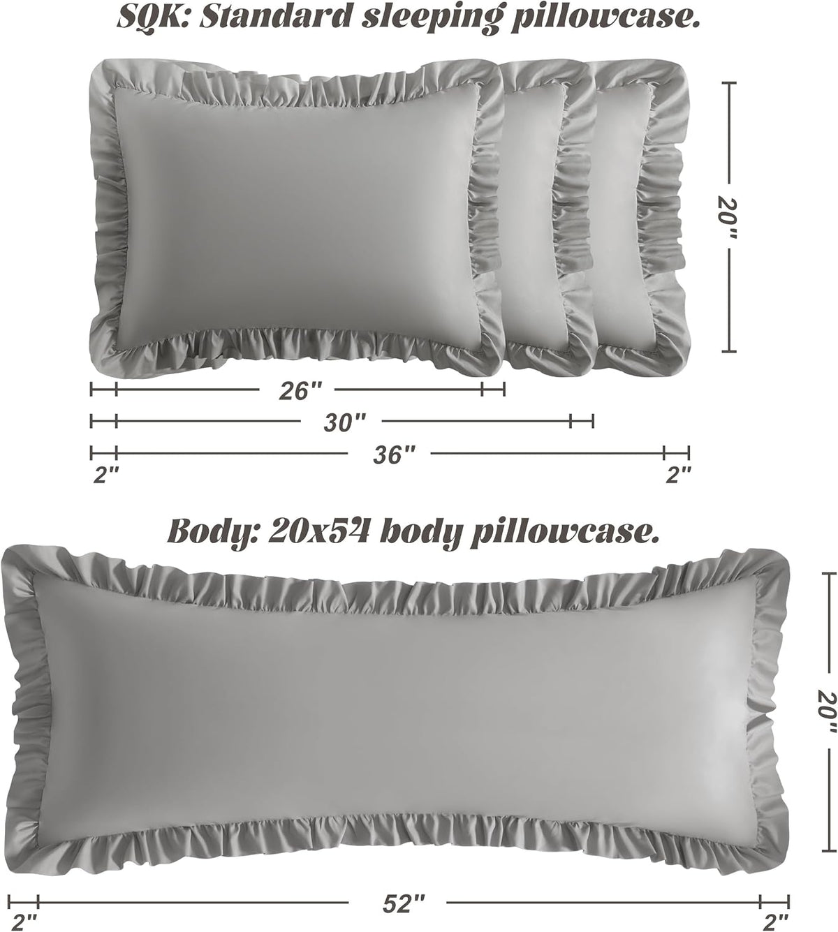 54" x 20" polyester pillow shams, alternate view 4