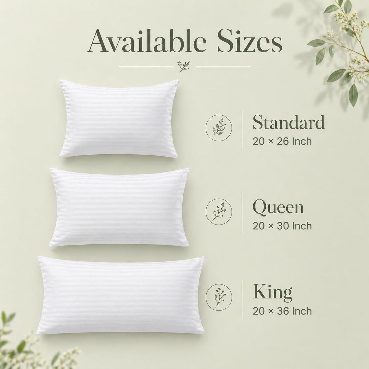 Queen cotton pillowcases in White, alternate view 3