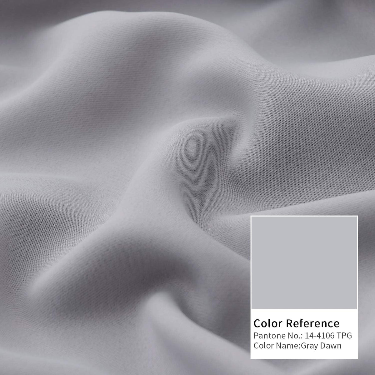 36"L x 34"W fabric curtains in Light Grey, alternate view 4