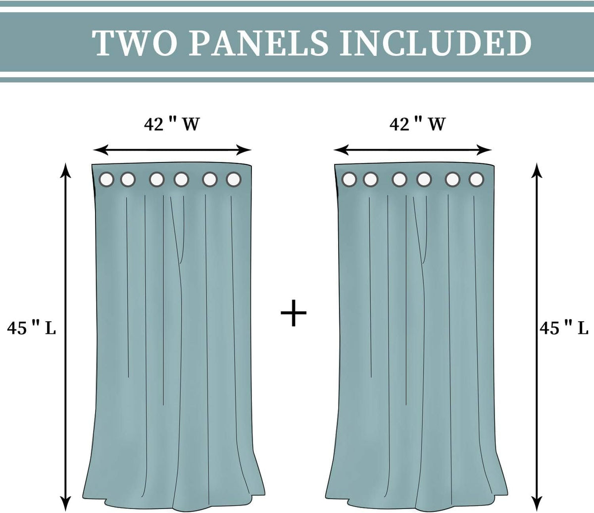 45"L x 42"W polyester curtains in Baby Pink, alternate view 6