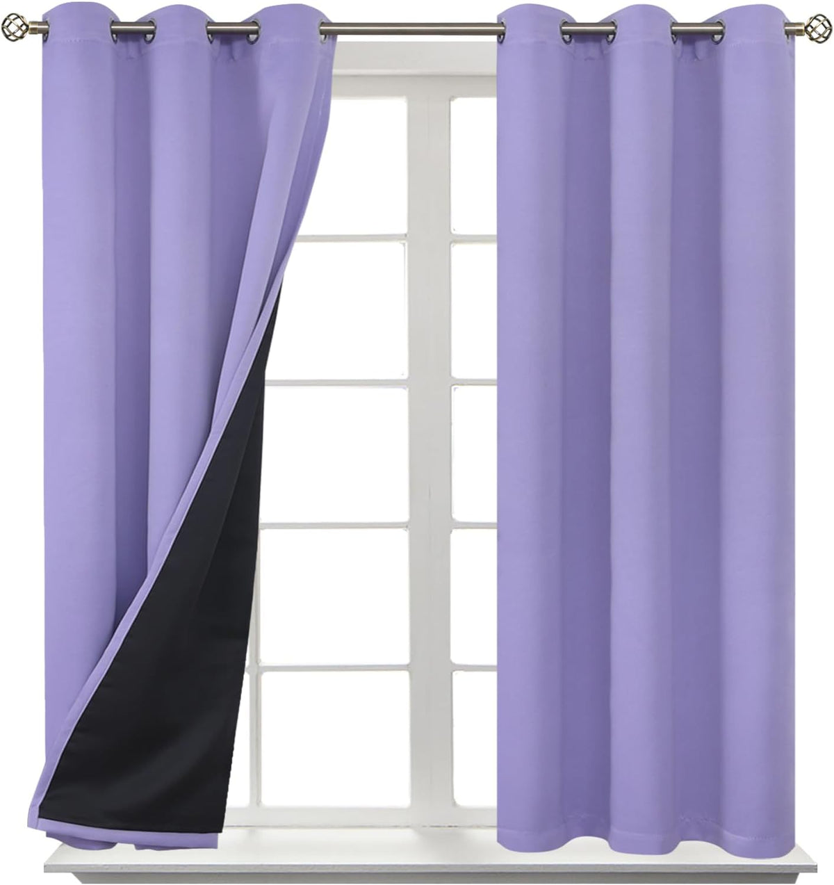 45"L x 42"W polyester curtains in Lavender, alternate view 8