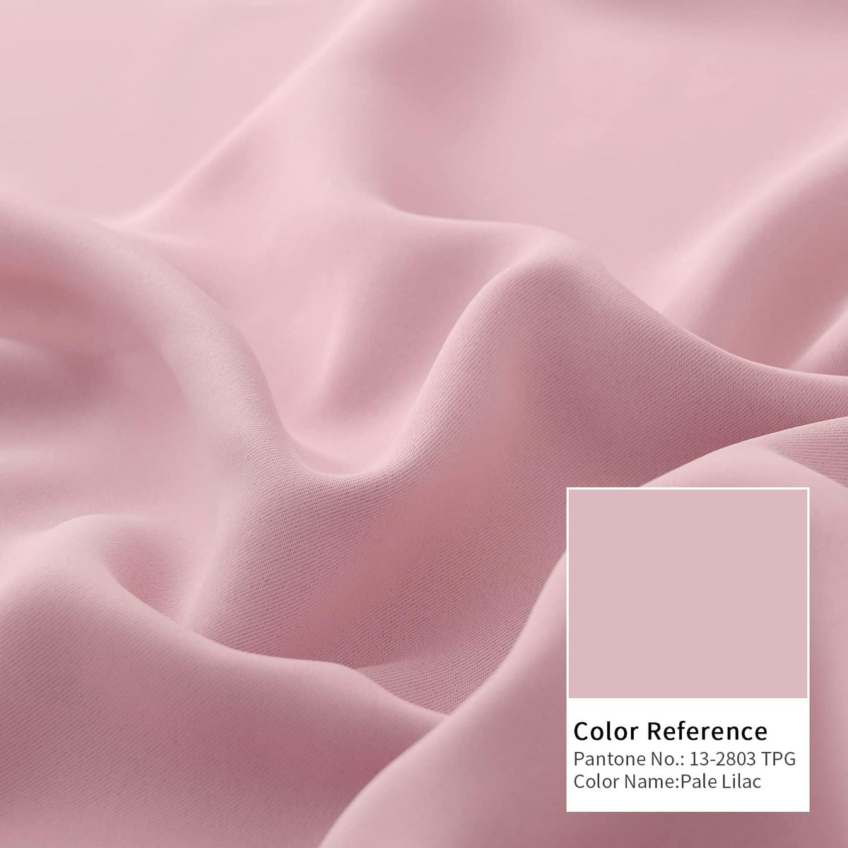 45"L x 52"W polyester curtains in Baby Pink, alternate view 8