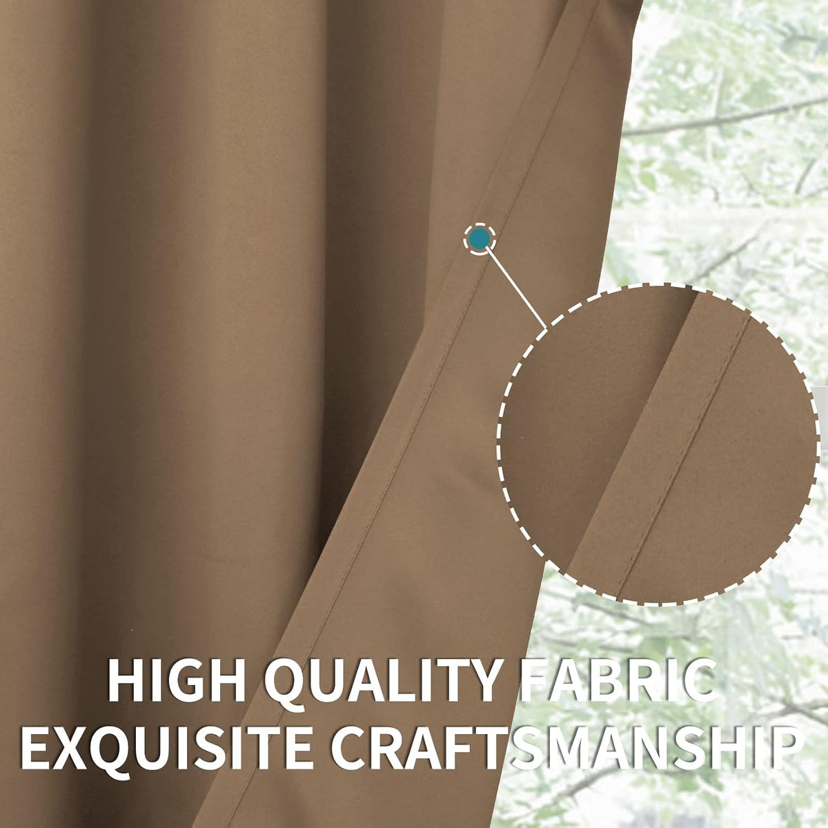 54"L x 38"W polyester curtains in Taupe, alternate view 7