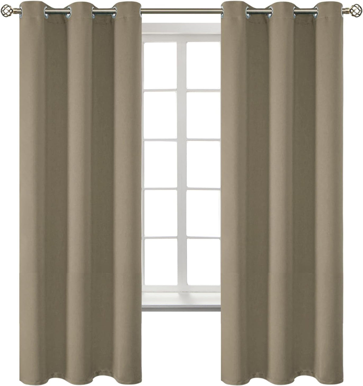 63"L x 42"W polyester curtains