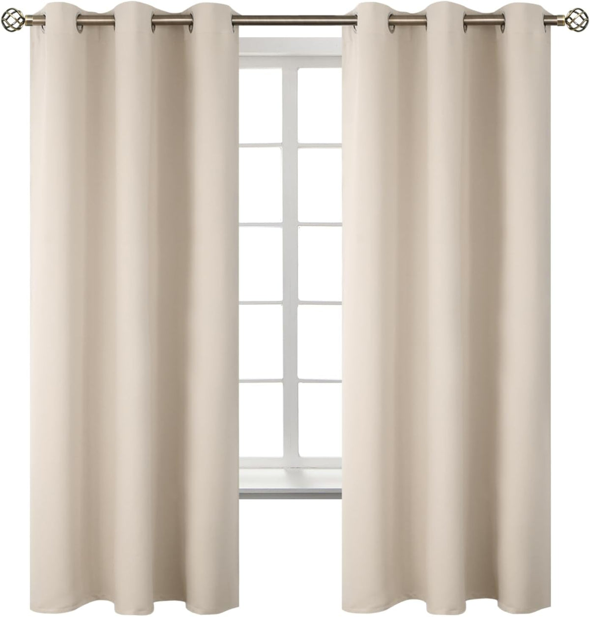 63"L x 42"W polyester curtains