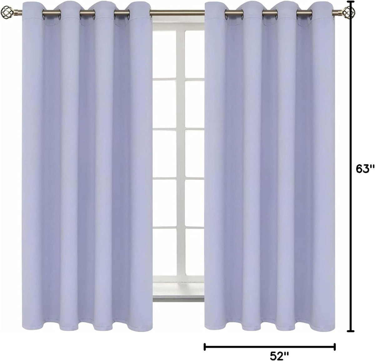 63"L x 52"W polyester curtains, alternate view 9