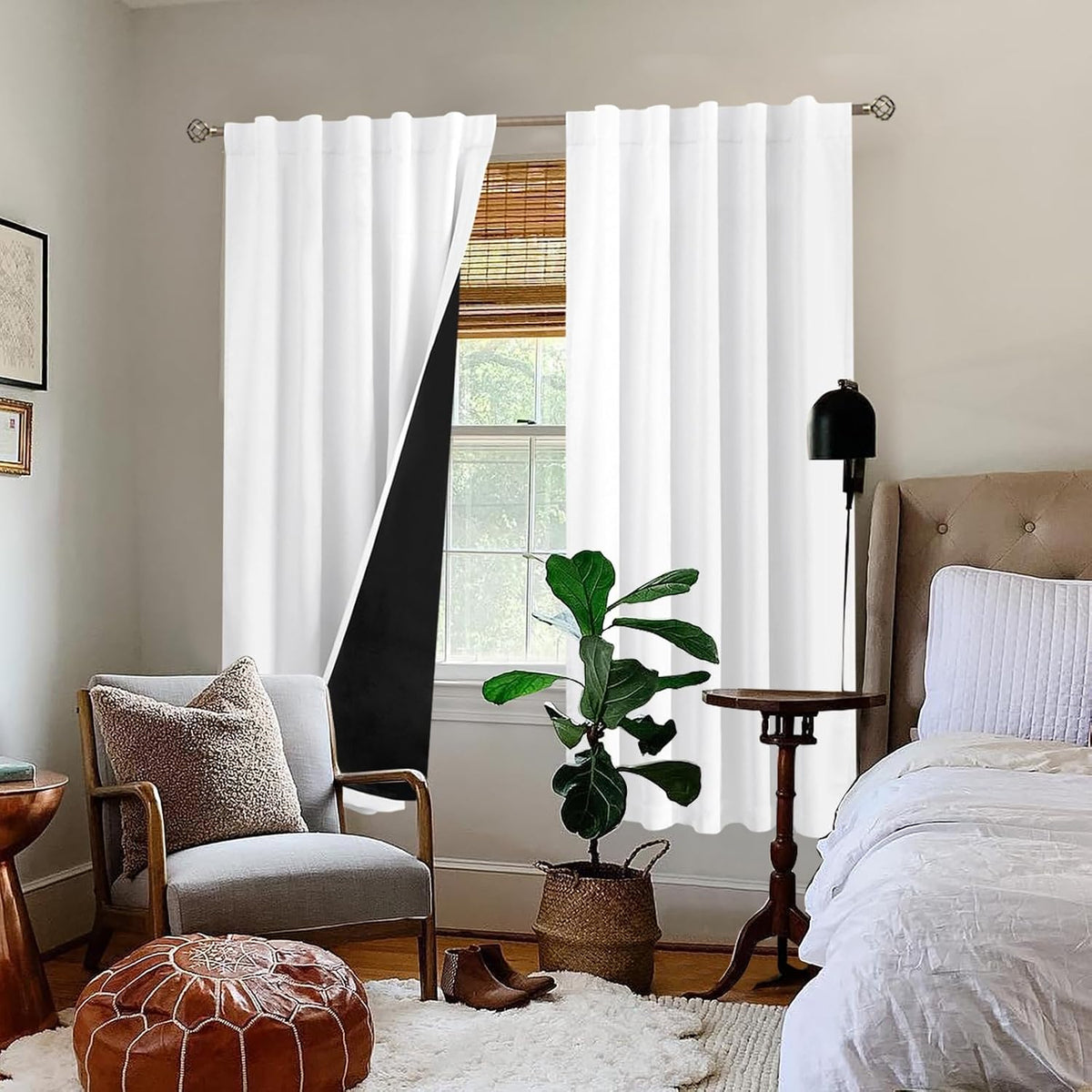 72"L x 42"W fabric curtains in Pure White, alternate view 9