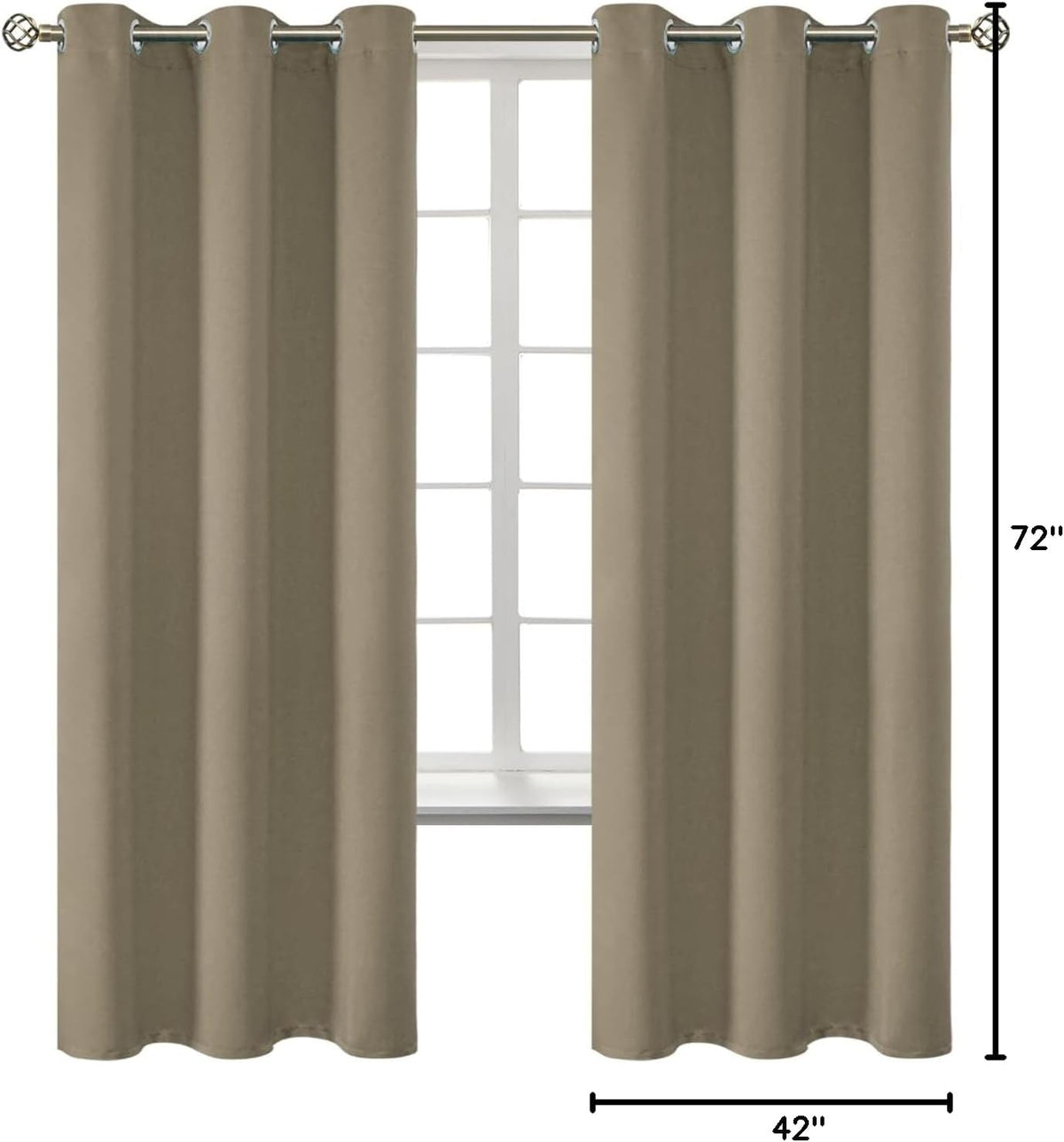 72"L x 42"W polyester curtains, alternate view 8