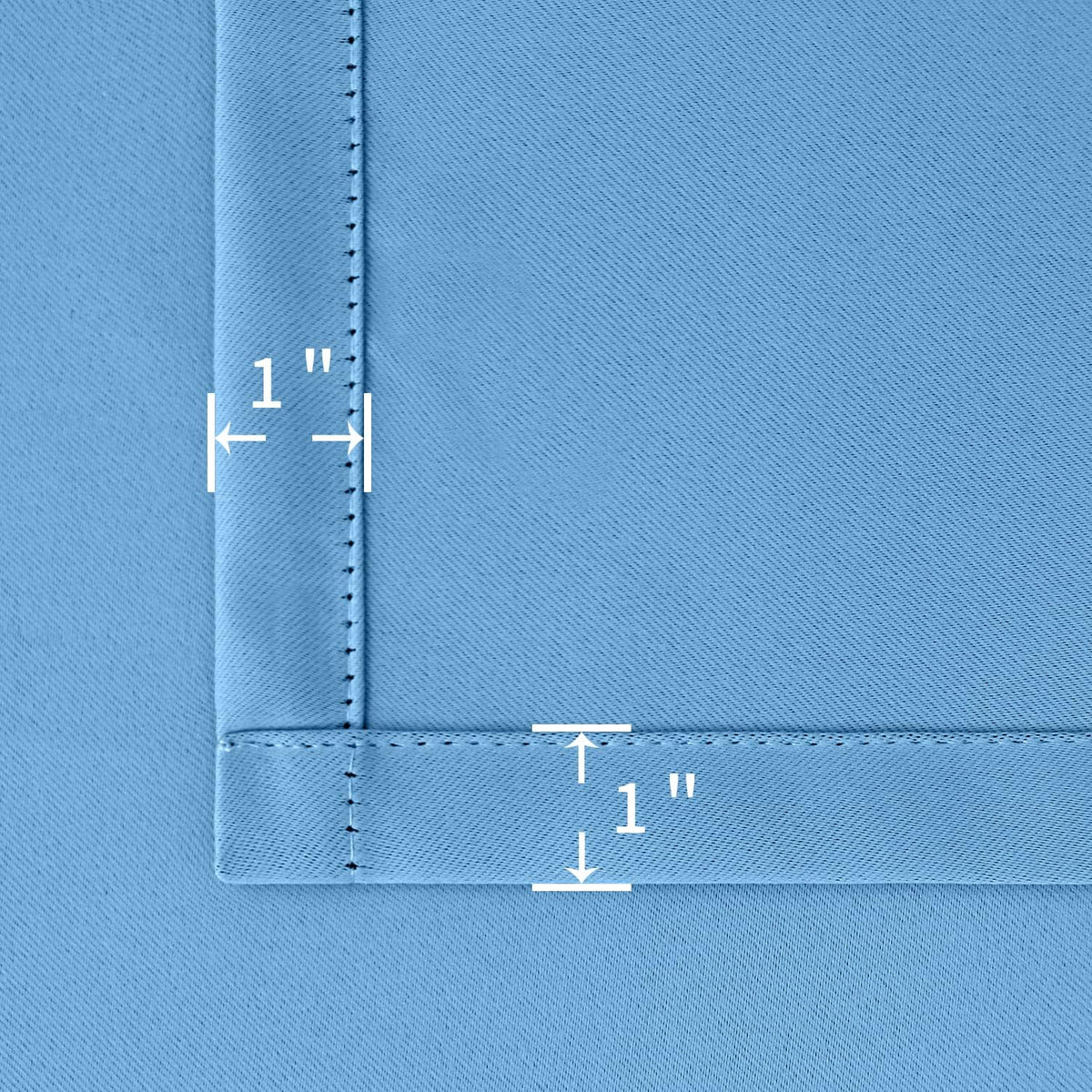72"L x 52"W fabric curtains in Sky Blue, alternate view 5