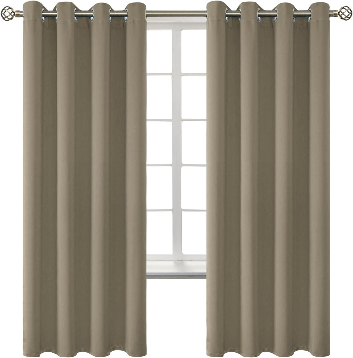 72"L x 52"W polyester curtains