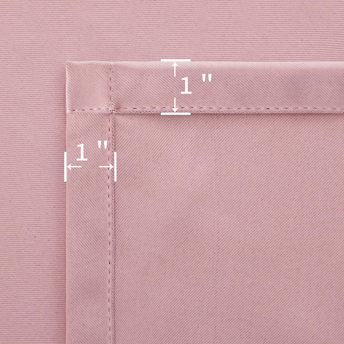 84"L x 42"W fabric curtains in Baby Pink, alternate view 5