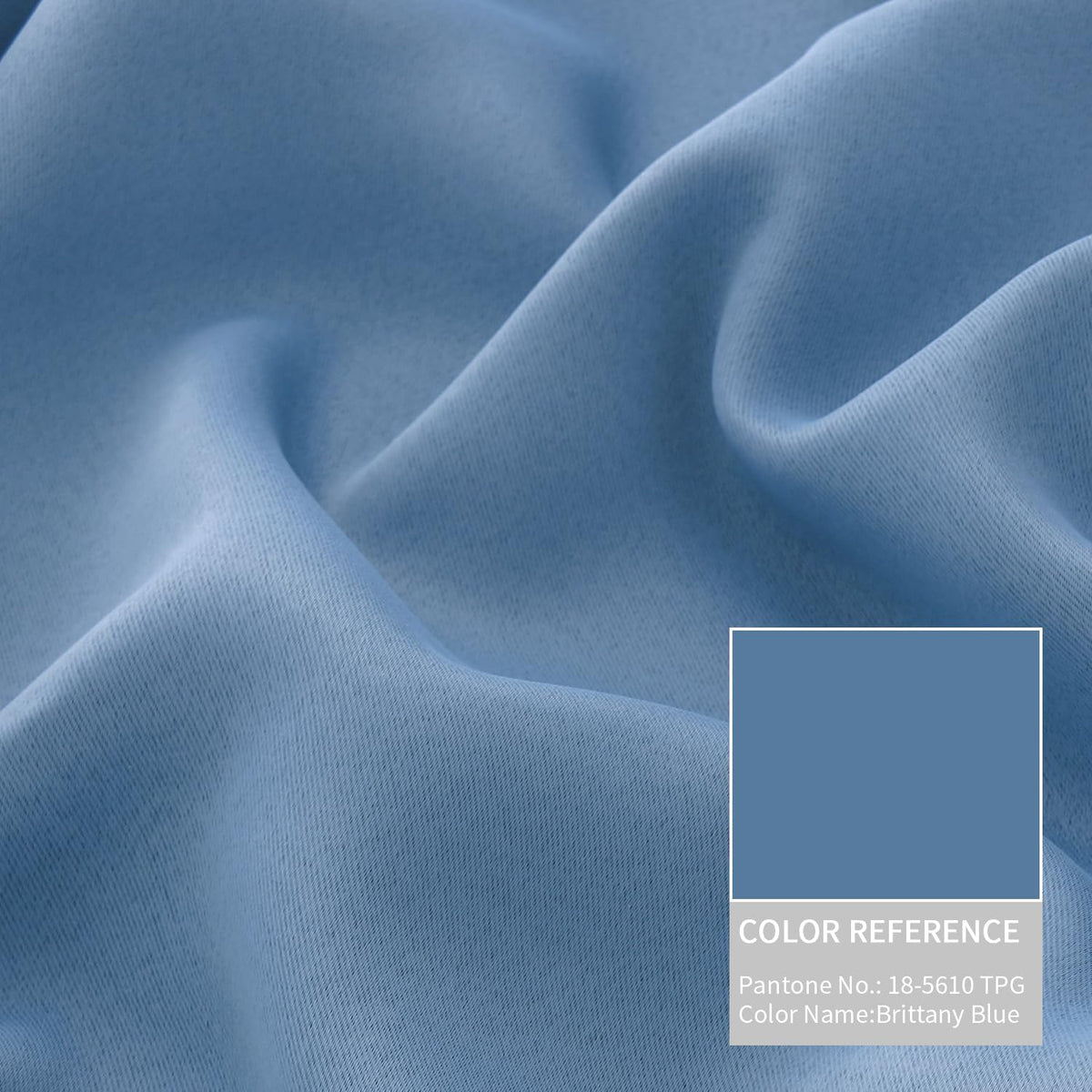 84"L x 42"W polyester curtains in Denim Blue, alternate view 7