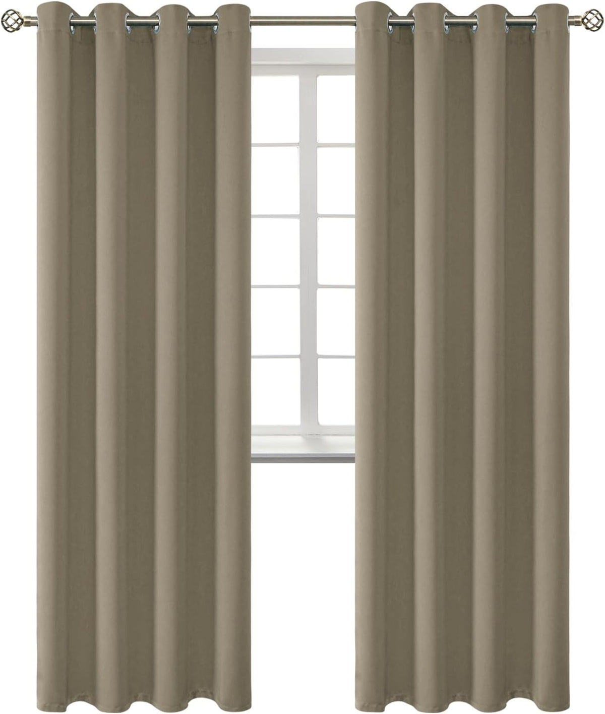 84"L x 52"W polyester curtains