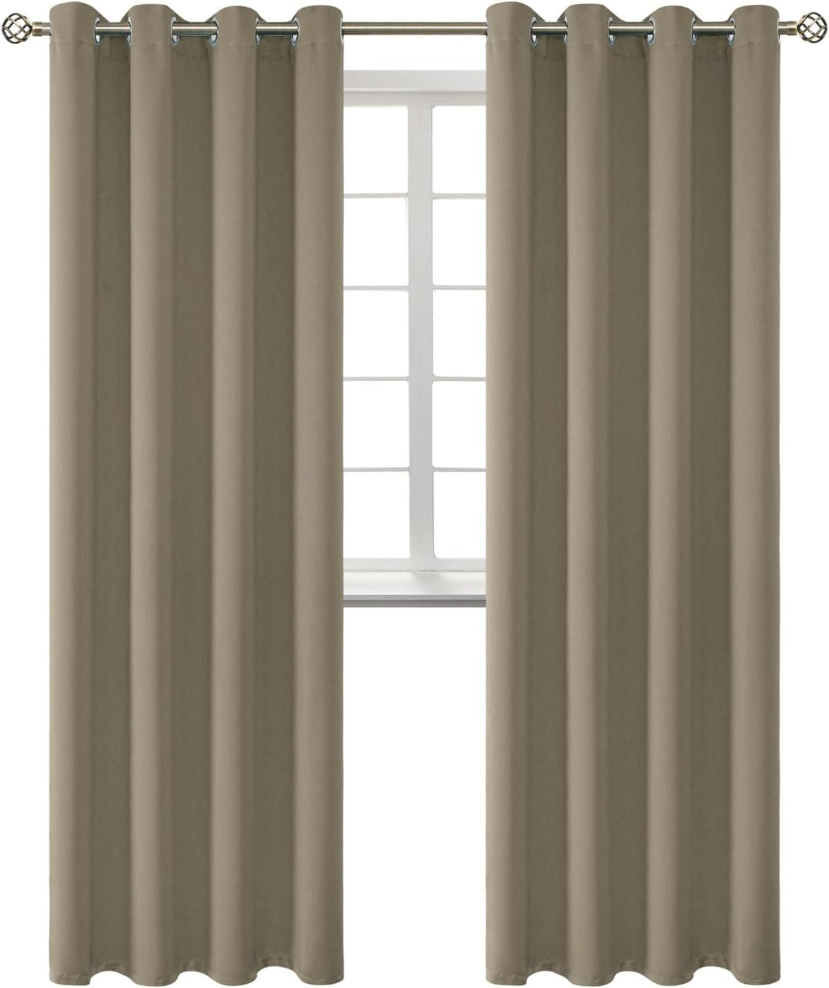 95"L x 52"W polyester curtains