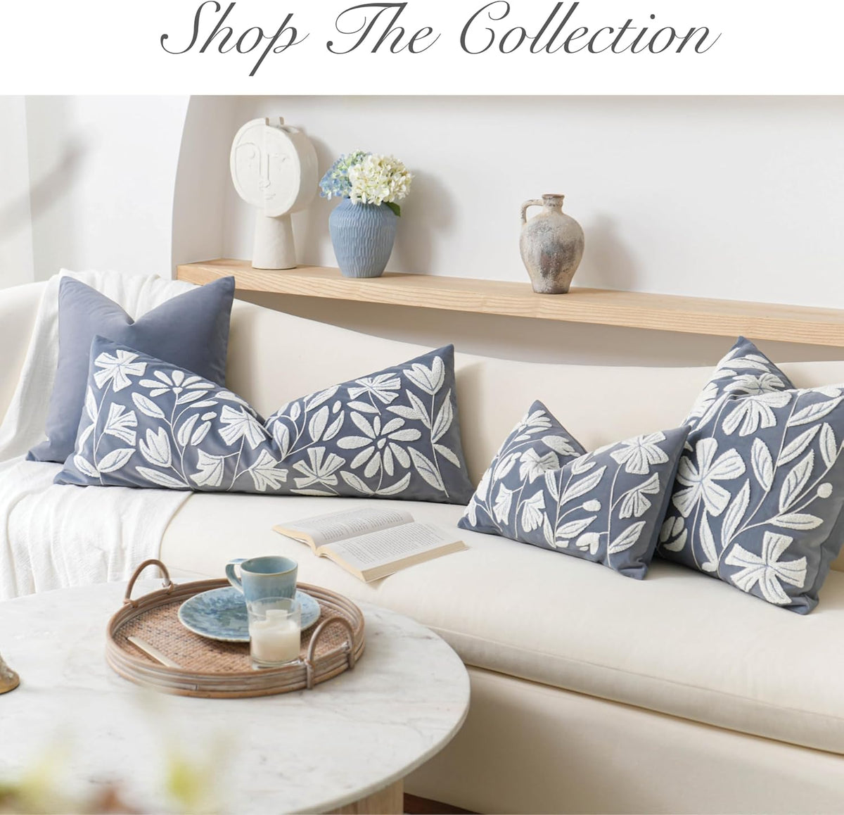 36"L x 14"W velvet throw pillow accessories in Blue, alternate view 9