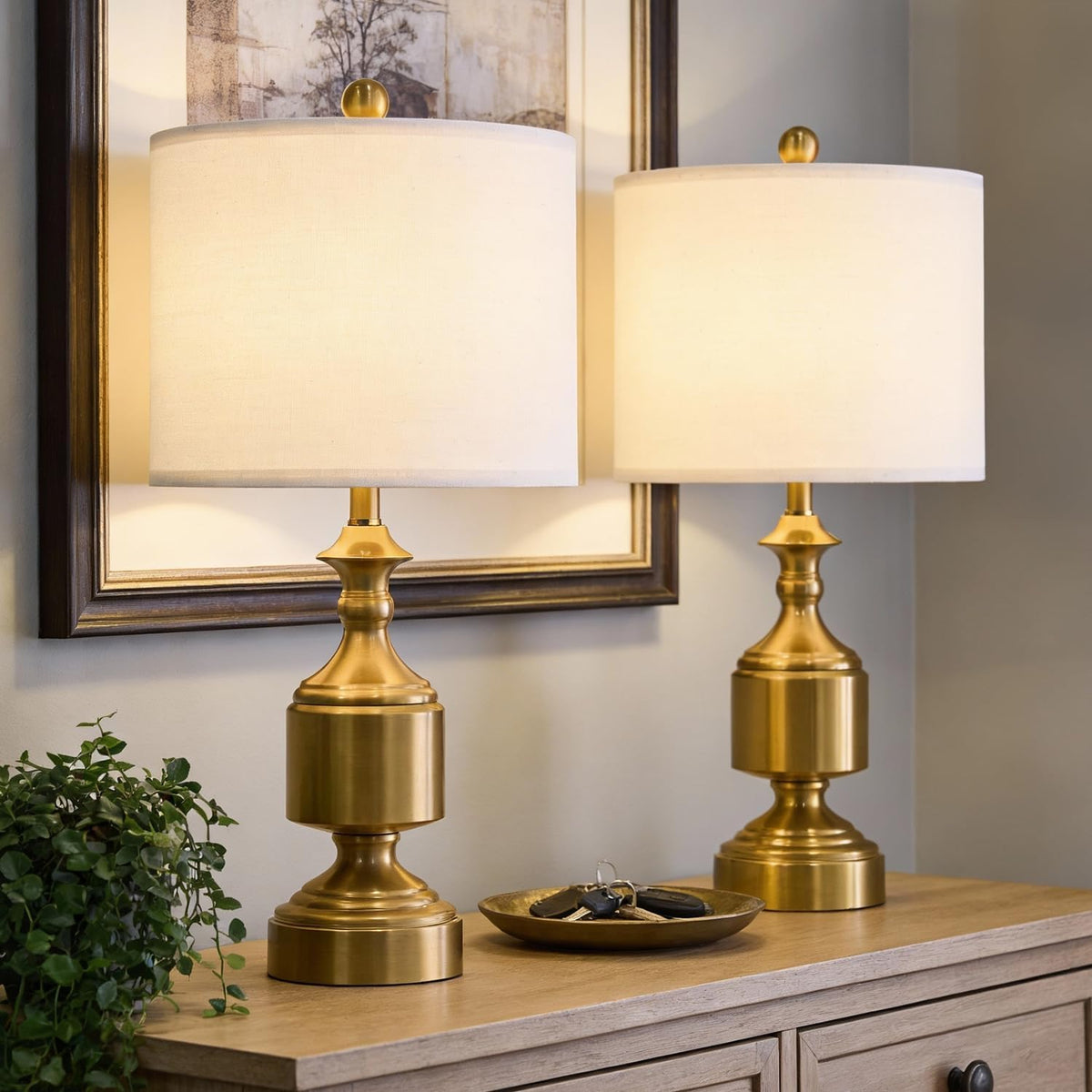 10"D x 10"W x 20.5"H metal table lamps