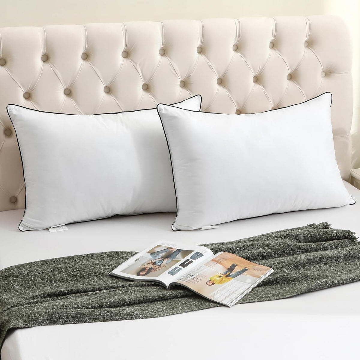 Standard polyester pillows in White, alternate view 5