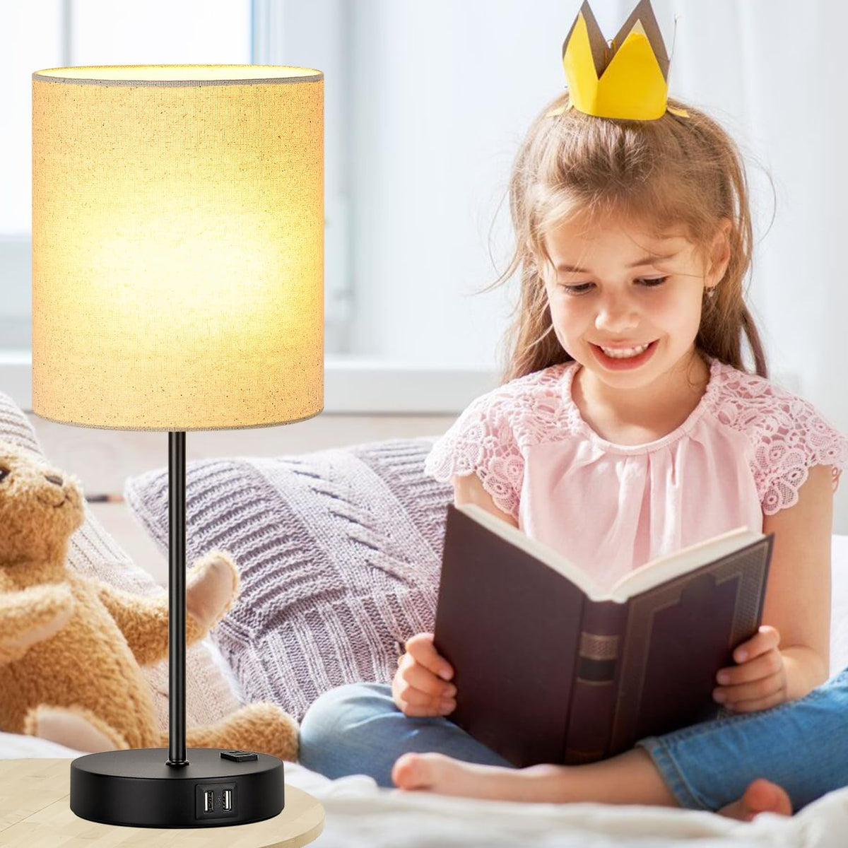 6.89"D x 6.89"W x 17.5"H table lamps, alternate view 6