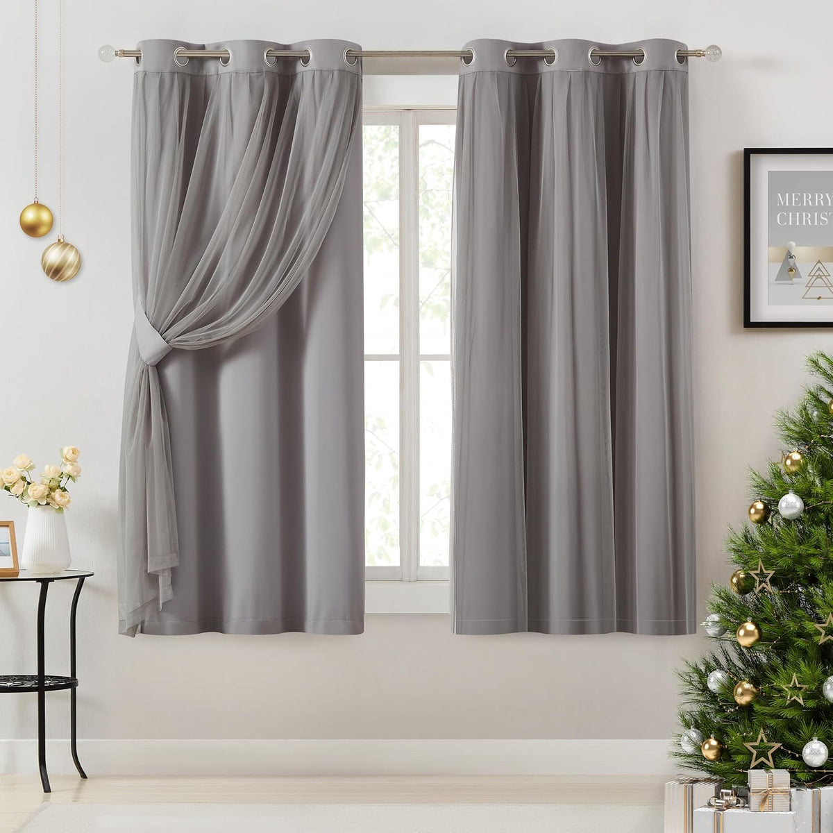 63"L x 37"W curtains in Grey, alternate view 9