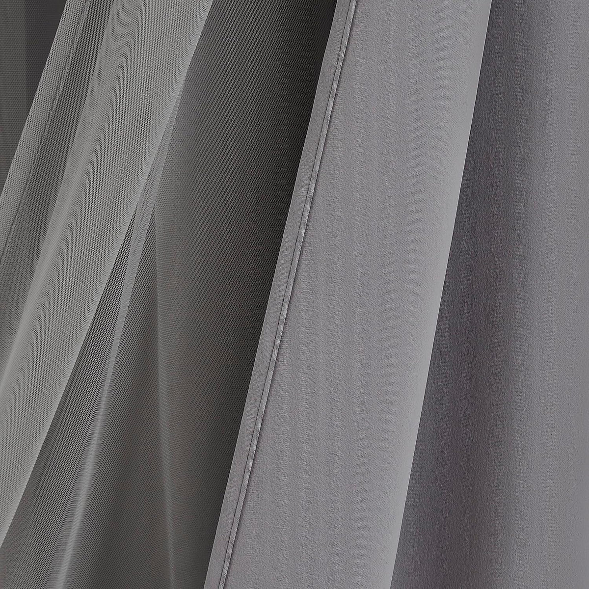 72"L x 37"W polyester curtains in Grey, alternate view 3